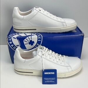 Birkenstock Bend Low Leather Sneakers White EU 45 US Mens 12 Comfort